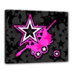 Pink Star Design Canvas 20  x 16  (Stretched)
