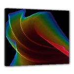 Liquid Rainbow, Abstract Wave Of Cosmic Energy  Canvas 24  x 20  (Framed)