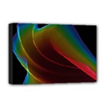 Liquid Rainbow, Abstract Wave Of Cosmic Energy  Deluxe Canvas 18  x 12  (Framed)