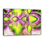 Raspberry Lime Mystical Magical Lake, Abstract  Canvas 18  x 12  (Framed)
