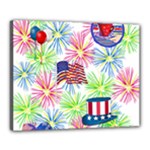 Patriot Fireworks Canvas 20  x 16  (Framed)
