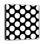 Black And White Polkadot Mini Canvas 8  x 8  (Framed)