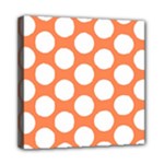 Orange Polkadot Mini Canvas 8  x 8  (Framed)