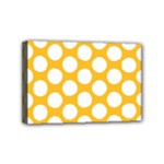 Sunny Yellow Polkadot Mini Canvas 6  x 4  (Framed)