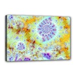 Golden Violet Sea Shells, Abstract Ocean Canvas 18  x 12  (Framed)