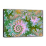 Rose Forest Green, Abstract Swirl Dance Canvas 18  x 12  (Framed)