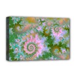 Rose Forest Green, Abstract Swirl Dance Deluxe Canvas 18  x 12  (Framed)