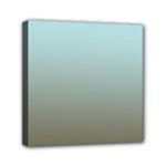 Blue Gold Gradient Mini Canvas 6  x 6  (Framed)
