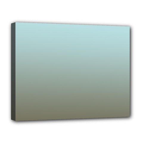 Blue Gold Gradient Canvas 14  x 11  (Framed) from UrbanLoad.com