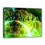 Dawn Of Time, Abstract Lime & Gold Emerge Canvas 16  x 12  (Framed)