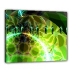 Dawn Of Time, Abstract Lime & Gold Emerge Canvas 20  x 16  (Framed)
