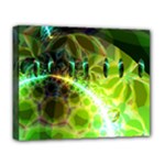 Dawn Of Time, Abstract Lime & Gold Emerge Deluxe Canvas 20  x 16  (Framed)