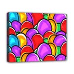 Colored Easter Eggs Canvas 10  x 8  (Framed)