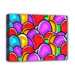 Colored Easter Eggs Deluxe Canvas 16  x 12  (Framed) 