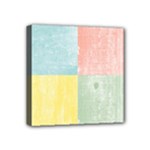 Pastel Textured Squares Mini Canvas 4  x 4  (Framed)