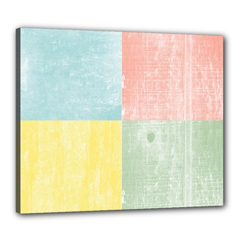 Pastel Textured Squares Canvas 24  x 20  (Framed) from UrbanLoad.com