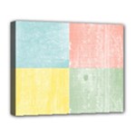 Pastel Textured Squares Deluxe Canvas 20  x 16  (Framed)