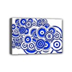Trippy Blue Swirls Mini Canvas 6  x 4  (Framed)