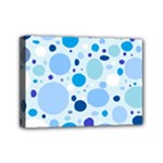Bubbly Blues Mini Canvas 7  x 5  (Framed)