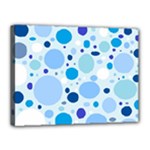 Bubbly Blues Canvas 16  x 12  (Framed)