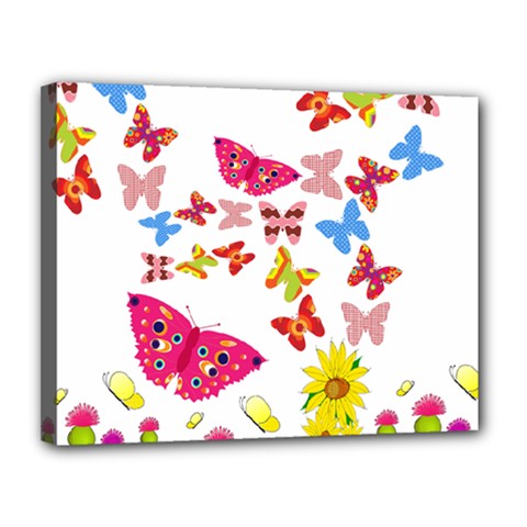 Butterfly Beauty Canvas 14  x 11  (Framed) from UrbanLoad.com