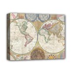 1794 World Map Deluxe Canvas 14  x 11  (Framed)