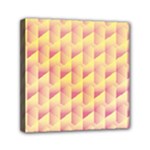 Geometric Pink & Yellow  Mini Canvas 6  x 6  (Framed)