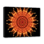 Flaming Sun Deluxe Canvas 20  x 16  (Framed)