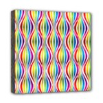 Rainbow Waves Mini Canvas 8  x 8  (Framed)