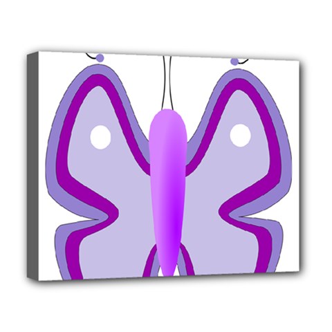 Cute Awareness Butterfly Deluxe Canvas 20  x 16  (Framed) from UrbanLoad.com