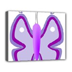 Cute Awareness Butterfly Deluxe Canvas 20  x 16  (Framed)