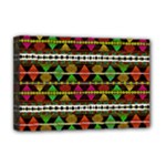 Aztec Style Pattern Deluxe Canvas 18  x 12  (Framed)