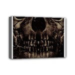 Skull Poster Background Mini Canvas 7  x 5  (Framed)
