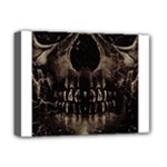 Skull Poster Background Deluxe Canvas 16  x 12  (Framed) 