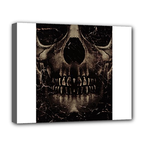 Skull Poster Background Deluxe Canvas 20  x 16  (Framed) from UrbanLoad.com