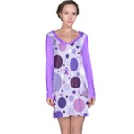 Purple Awareness Dots Long Sleeve Nightdress