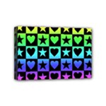 Rainbow Stars and Hearts Mini Canvas 6  x 4  (Framed)