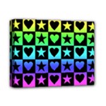 Rainbow Stars and Hearts Deluxe Canvas 14  x 11  (Framed)