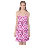 Hot Pink Damask Pattern Camis Nightgown 