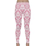 soft Pink Damask Pattern Yoga Leggings 