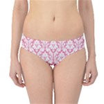 soft Pink Damask Pattern Hipster Bikini Bottoms