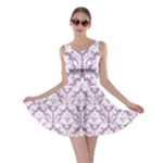 Lilac Damask Pattern Skater Dress