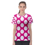 Pink Polkadot Women s Sport Mesh Tee