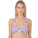 Lilac Polkadot Reversible Tri Bikini Top