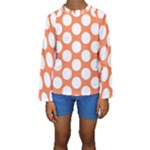 Orange Polkadot Kid s Long Sleeve Swimwear