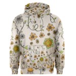Yellow Whimsical Flowers  Men s Pullover Hoodie