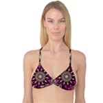 Purple Flower Reversible Tri Bikini Top