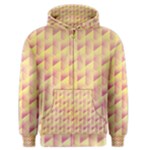 Geometric Pink & Yellow  Men s Zipper Hoodie