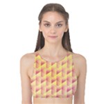Geometric Pink & Yellow  Tank Bikini Top