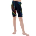 Abstract Rainbow Lily, Colorful Mystical Flower  Kid s Mid Length Swim Shorts
